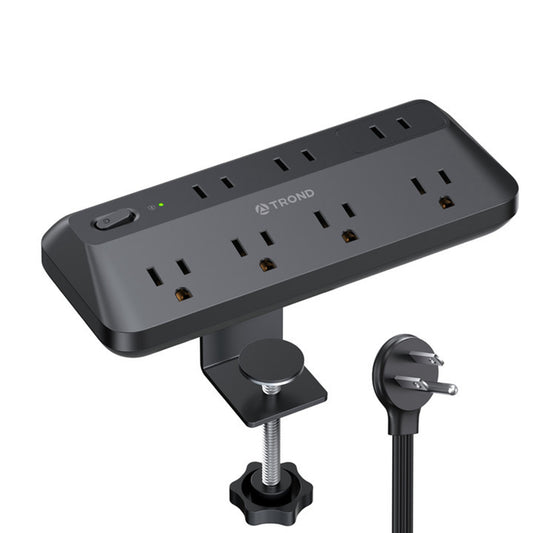 Desk Clamp Power Strip - 1700J Surge Protector with 7 Outlets