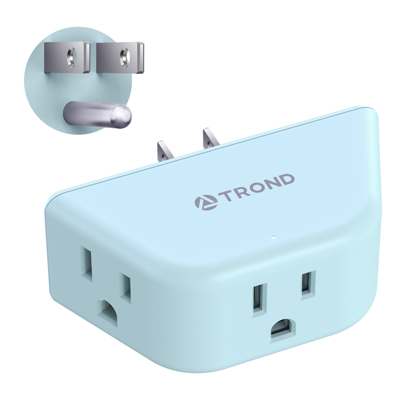 TROND Pink Outlet Extender - Multi Plug Outlet with 3-Prong Grounded Sockets