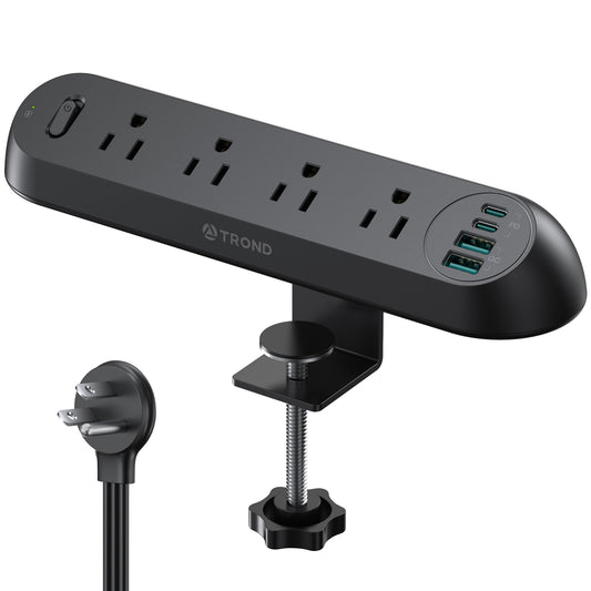 Desk Clamp Power Strip USB C PD 20W- Surge Protector