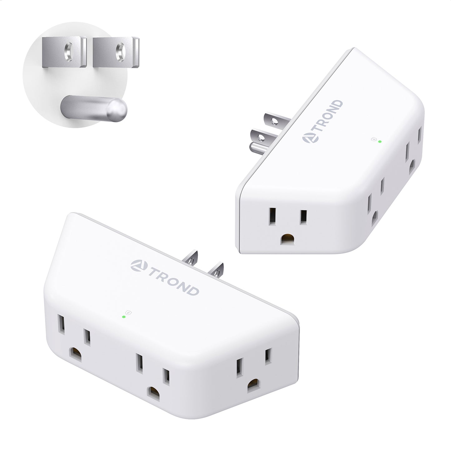 Outlet Extender Surge Protector - Multi Plug Wall Outlet 4AC Outlets