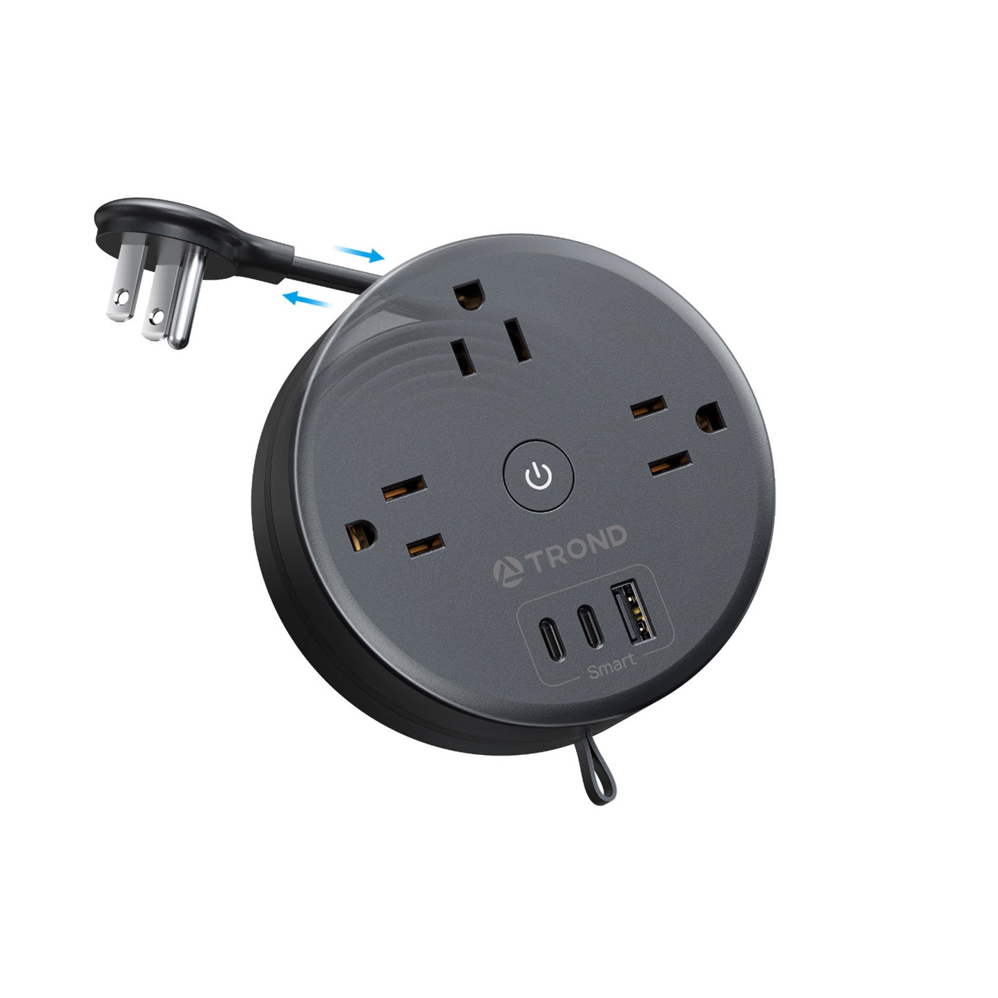 Travel Power Strip - Retractable Power Strip with 3 AC Outlets 3 USB Ports (2 USB C)