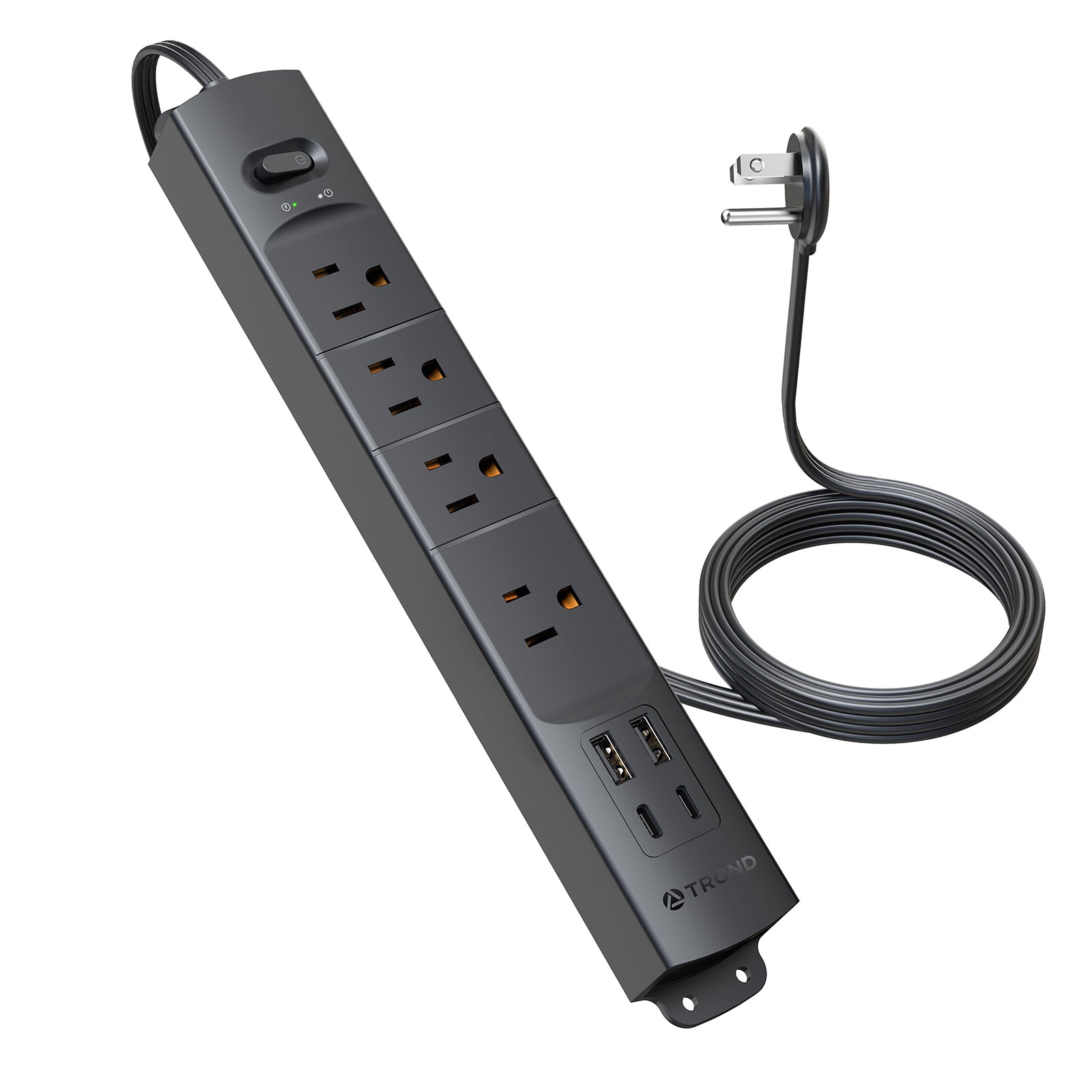 Surge Protector Power Strip with USB 4 AC Outlets and 1440J Surge Prot ...