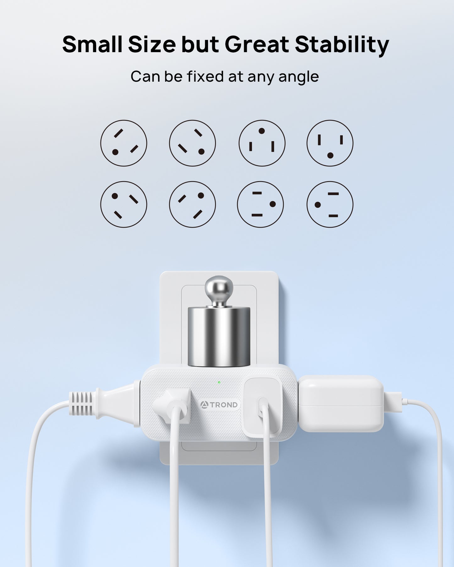 Surge Protector Outlet Extender with 360 Rotating Plug