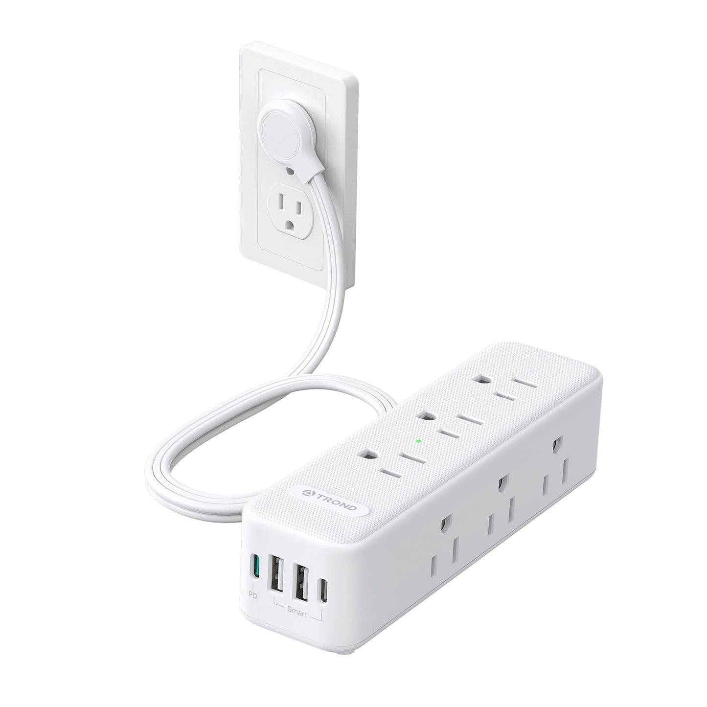 Surge Protector Power Strip 9 Widely Spaced AC Outlets with 20W USB C Charger Power Strip