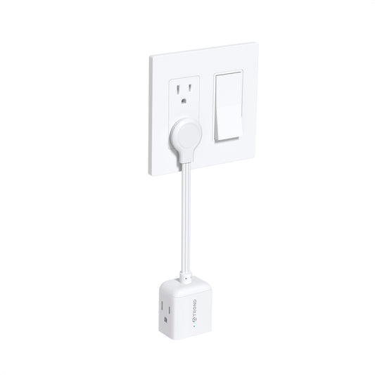 Flat Outlet Extender with 6 Inch Cord - Multi Plug Wall Outlet Splitter