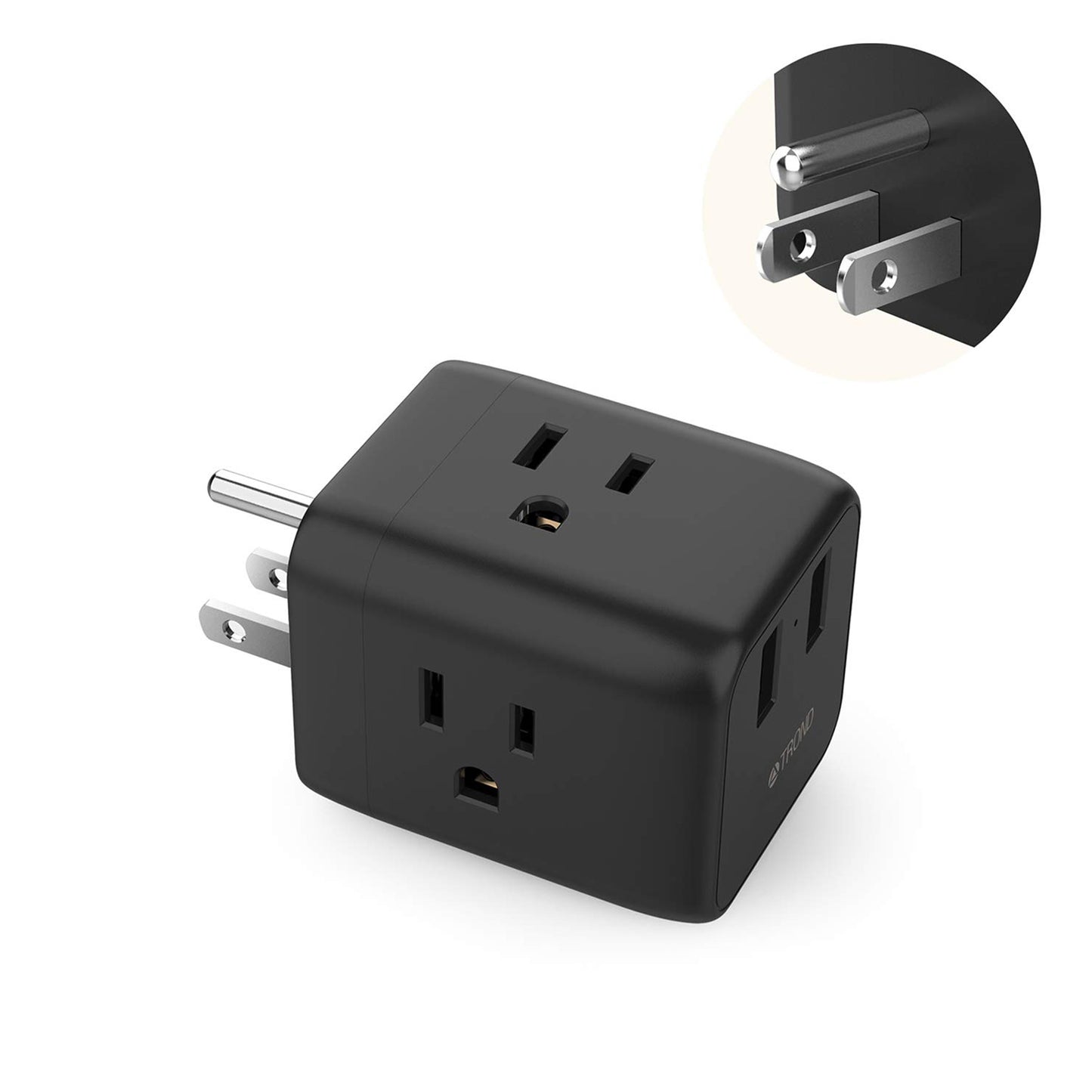 3-Outlet Wall Tap w/ 2 USB Ports