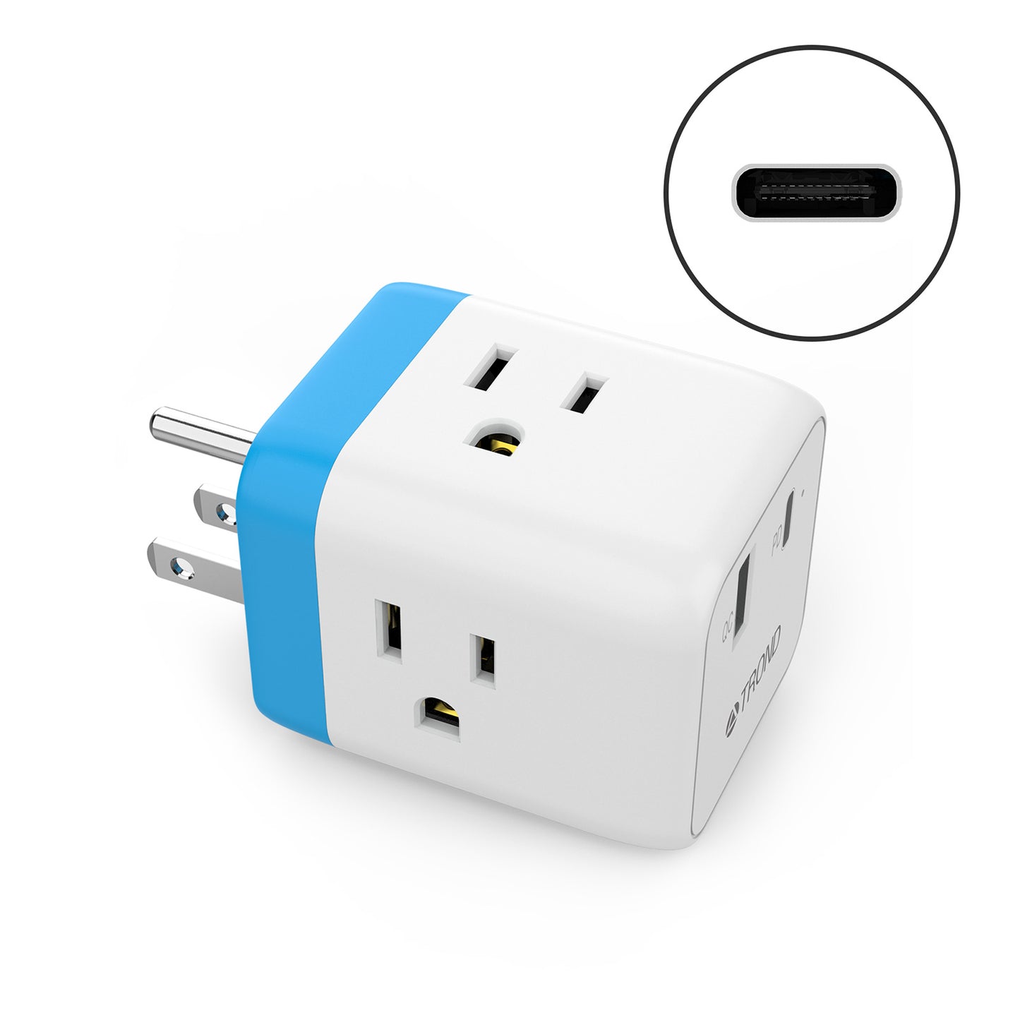 3-Outlet Wall Tap w/ USB-A&C Ports