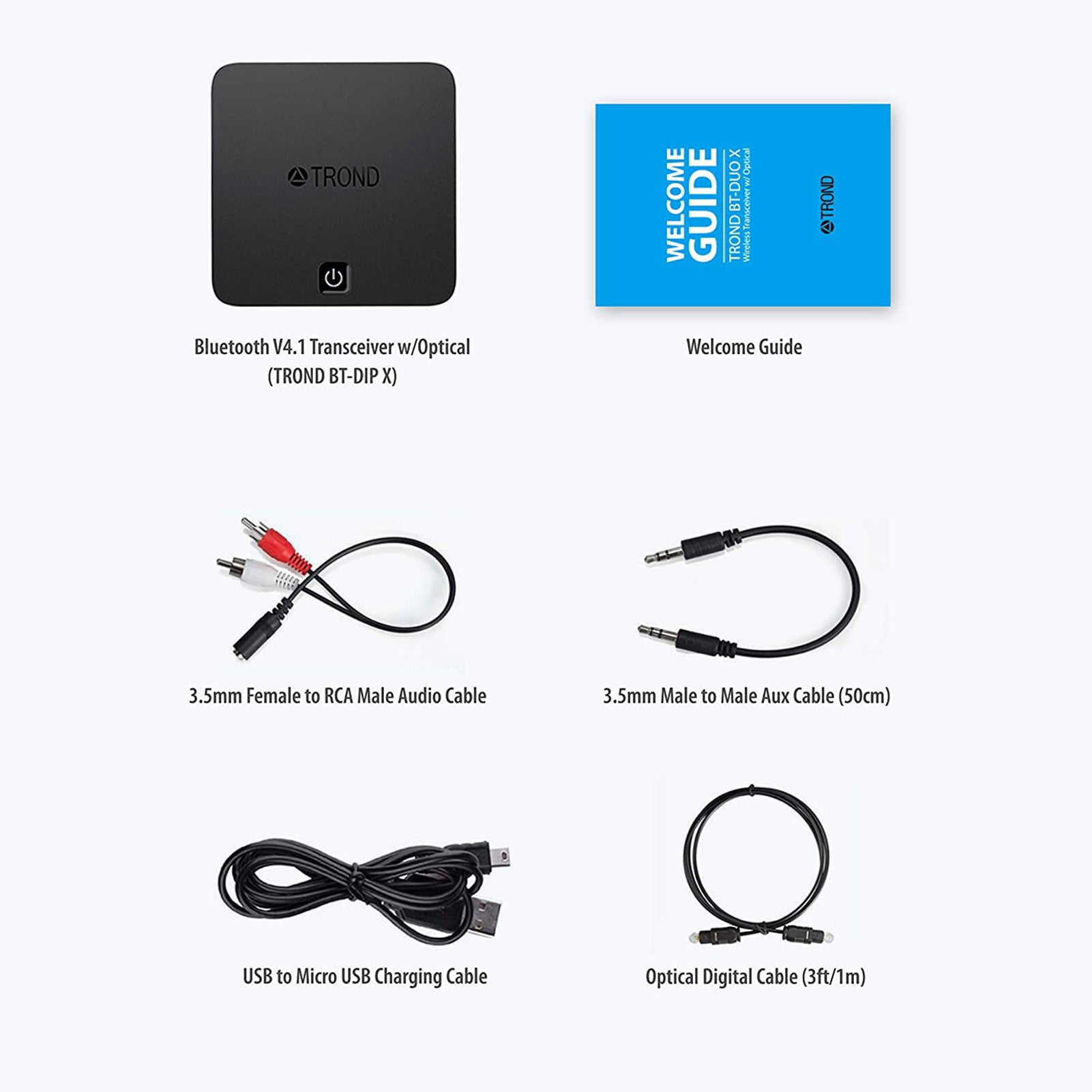 Bluetooth transmitter with online optical cable